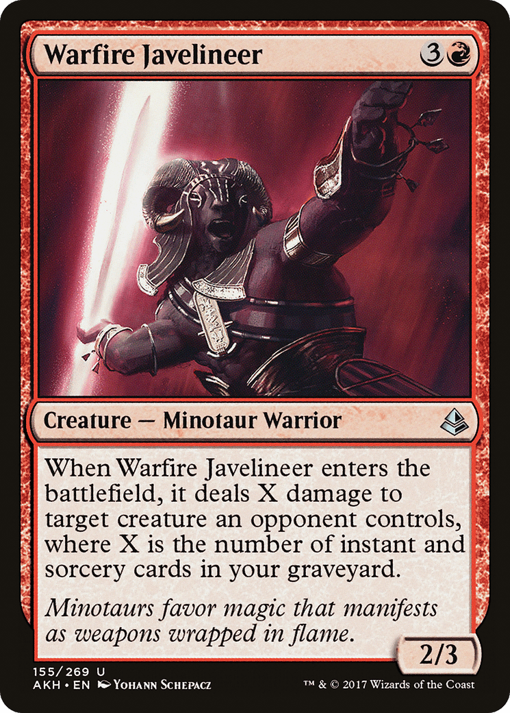 Warfire Javelineer [Amonkhet] Foil