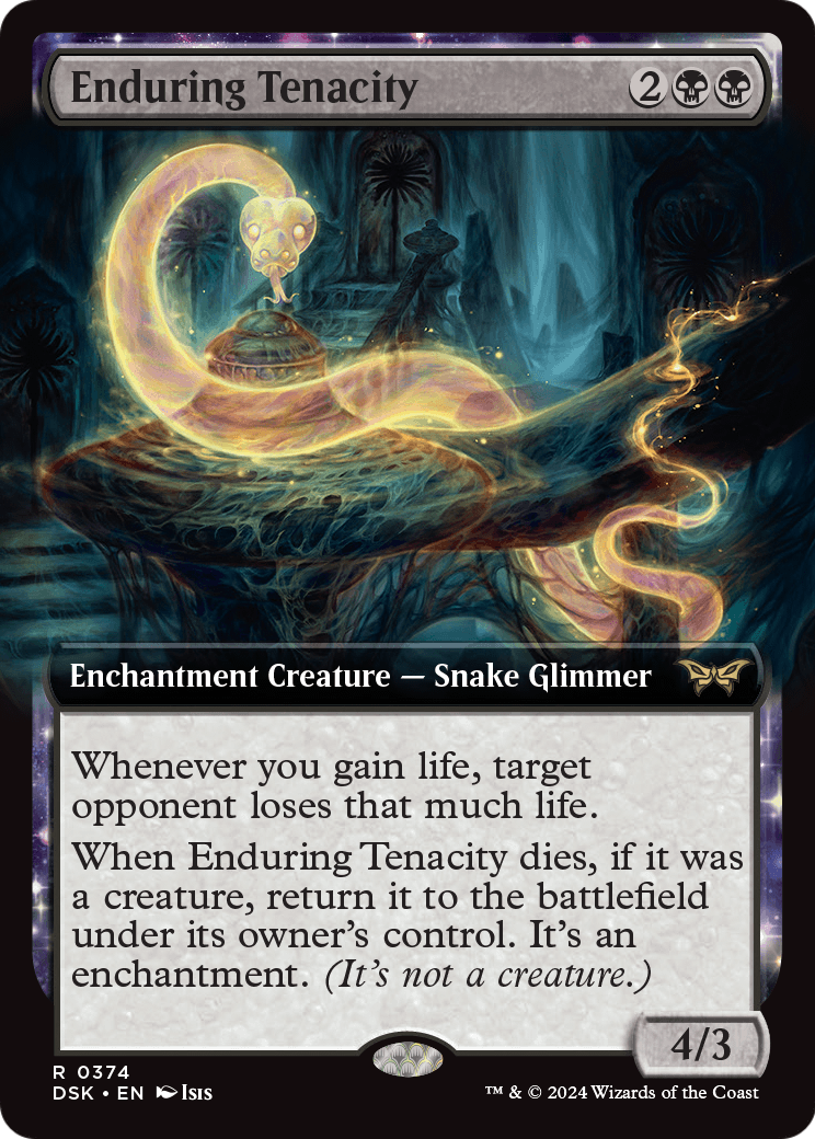 Enduring Tenacity (Extended Art) [Duskmourn: House of Horror] Foil