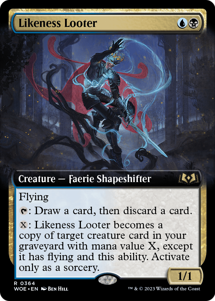 Likeness Looter (Extended Art) [Wilds of Eldraine] Foil