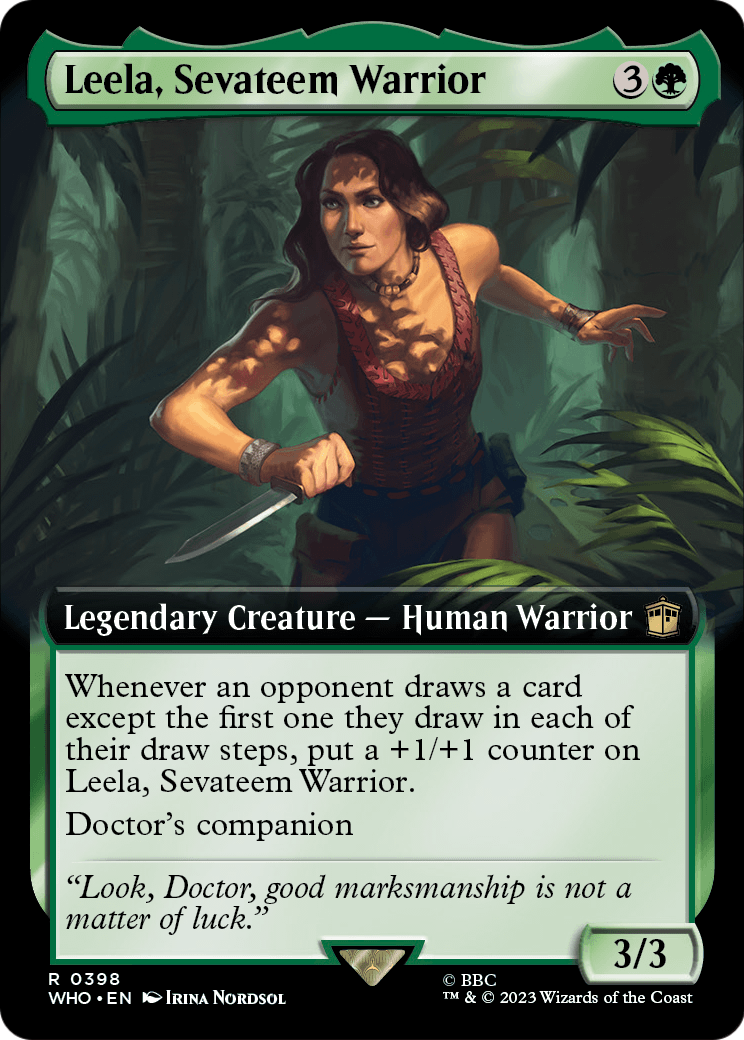 Leela, Sevateem Warrior (Extended Art) [Doctor Who] Foil