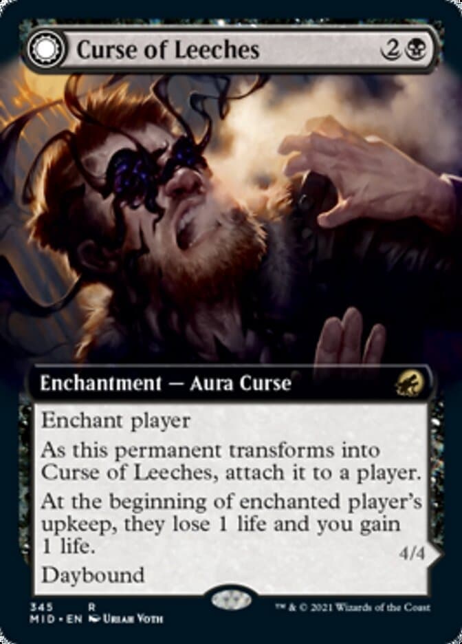 Curse of Leeches // Leeching Lurker (Extended Art) [Innistrad: Midnight Hunt] Foil