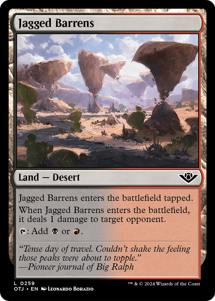 Jagged Barrens [Outlaws of Thunder Junction] Foil