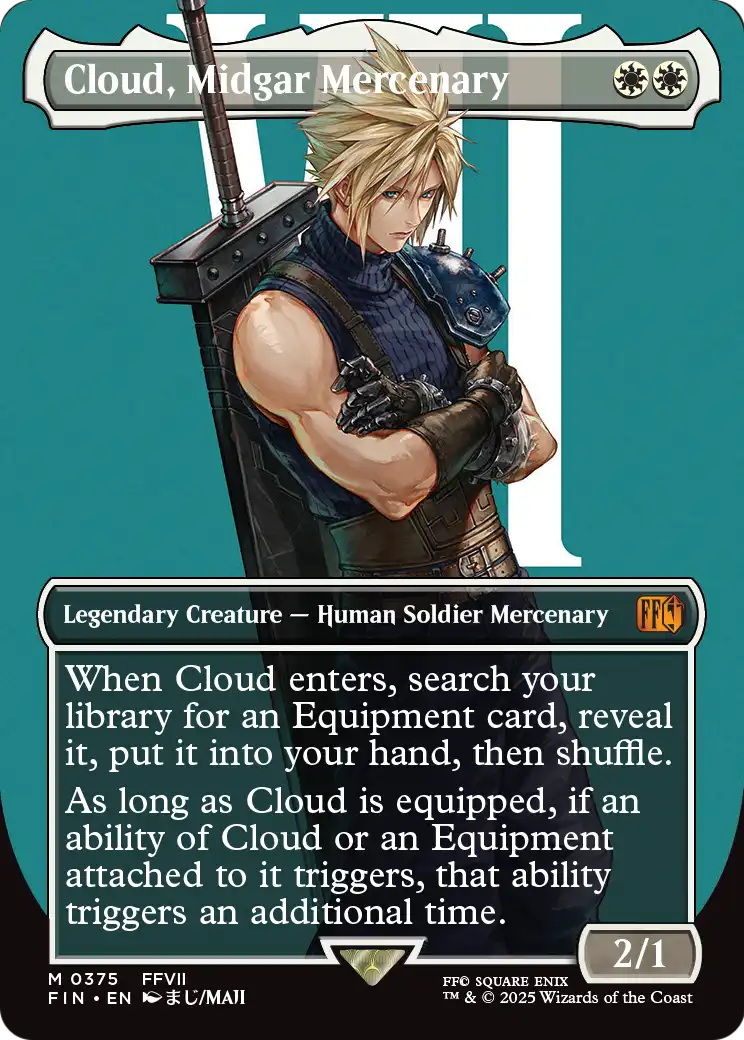 Cloud, Midgar Mercenary (Borderless) (375) [FINAL FANTASY]  Foil