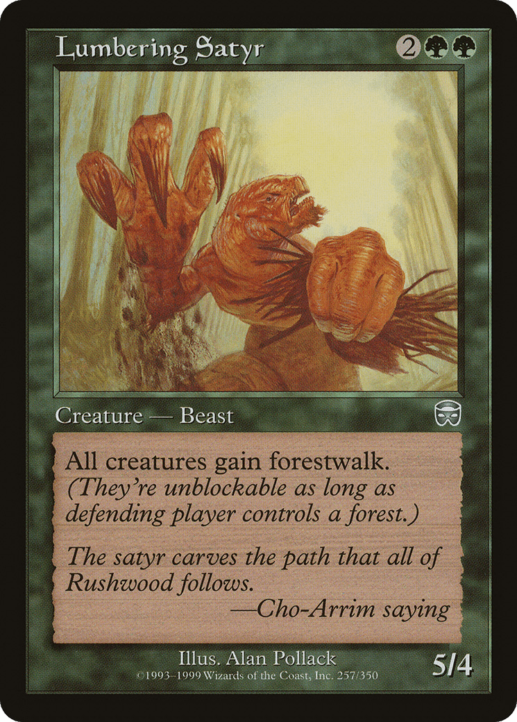 Lumbering Satyr [Mercadian Masques] Foil