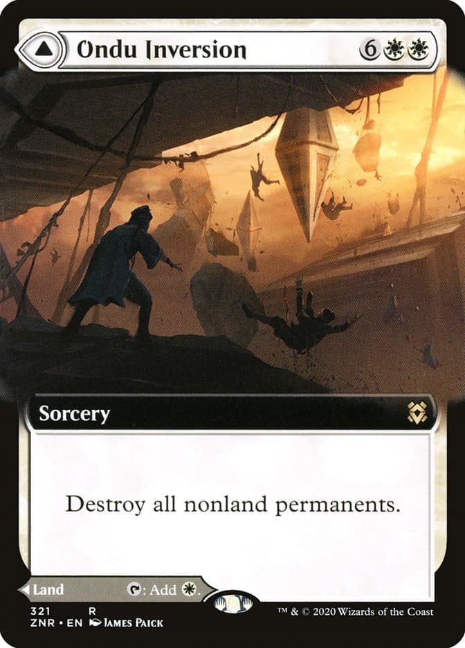 Ondu Inversion // Ondu Skyruins (Extended Art) [Zendikar Rising] Foil