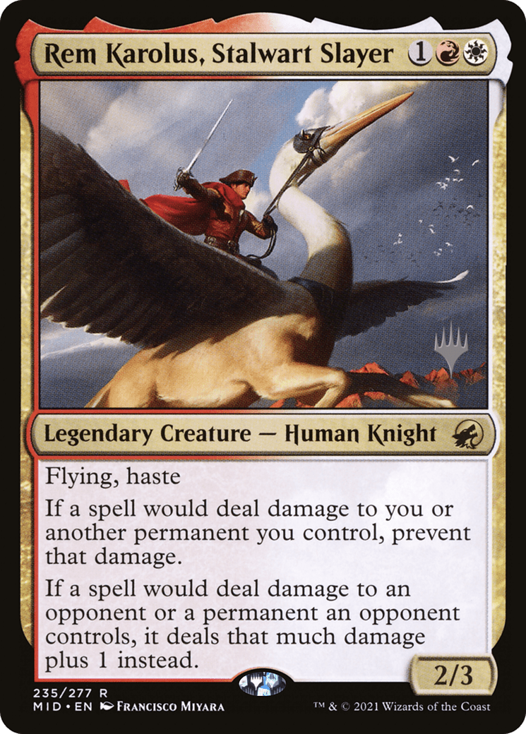 Rem Karolus, Stalwart Slayer (Promo Pack) [Innistrad: Midnight Hunt Promos] Foil