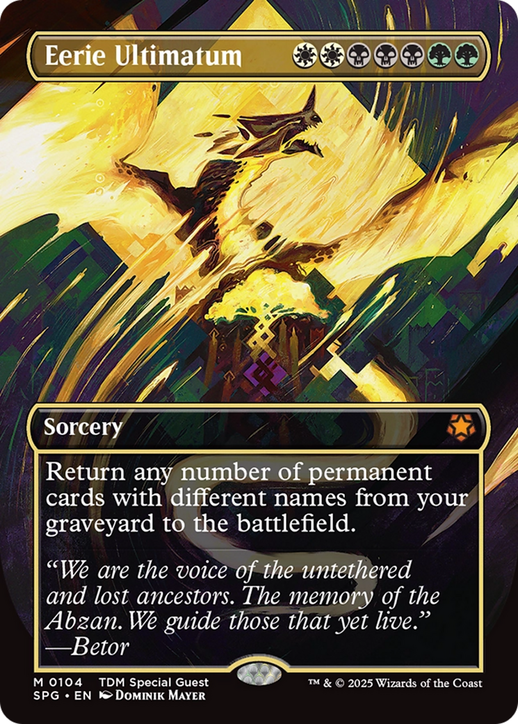 Eerie Ultimatum (Borderless) (104) [Special Guests]  Foil