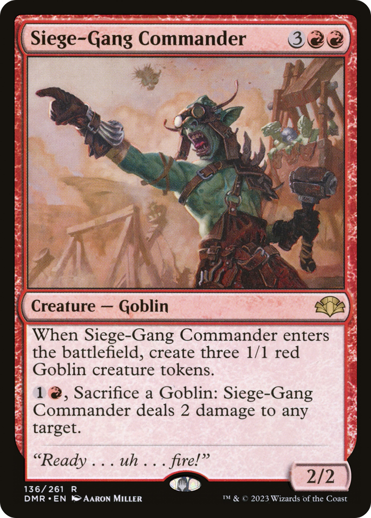 Siege-Gang Commander [Dominaria Remastered] Foil