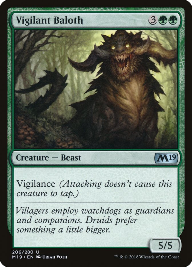 Vigilant Baloth 206/280 (Core Set 2019) 