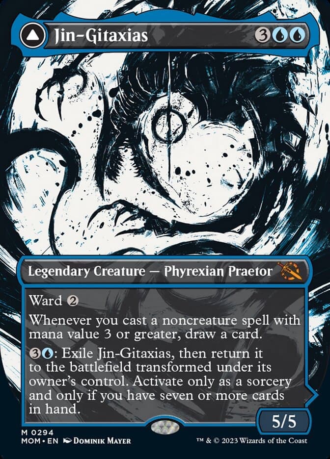 Jin-Gitaxias // The Great Synthesis (Showcase Planar Booster Fun) [March of the Machine] Foil