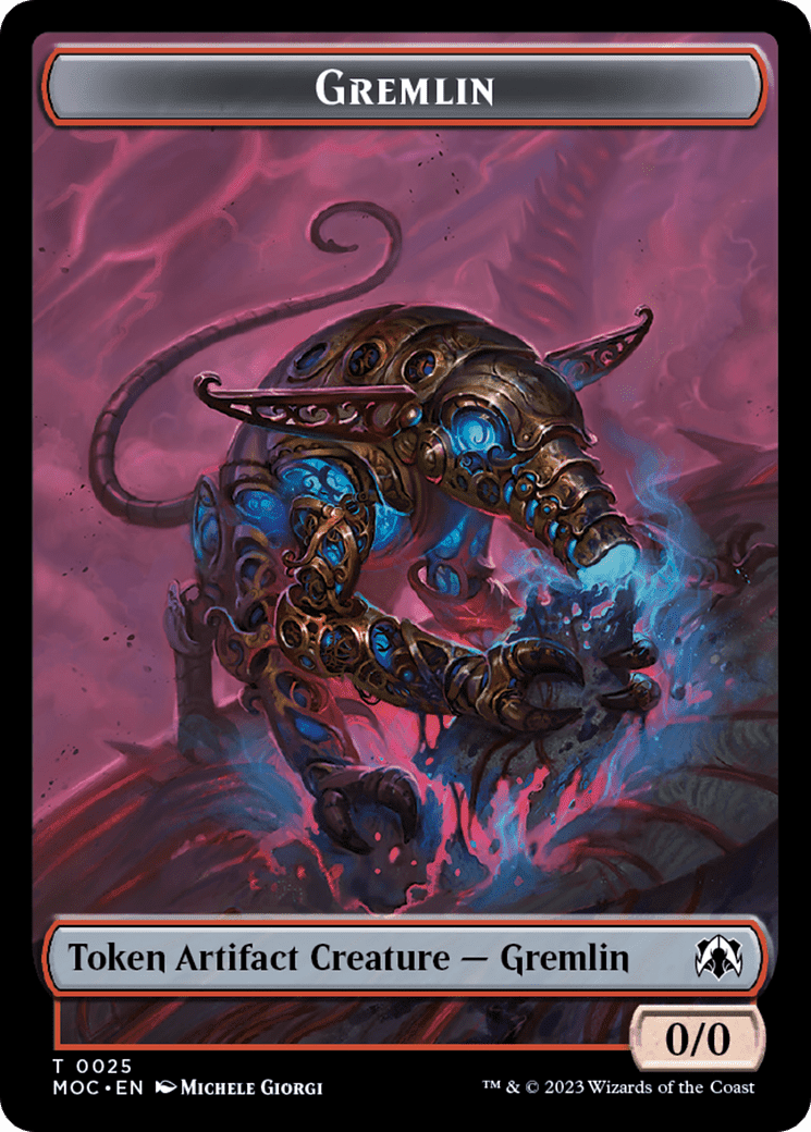 Treasure // Gremlin Double-Sided Token [March of the Machine Commander Tokens] Foil