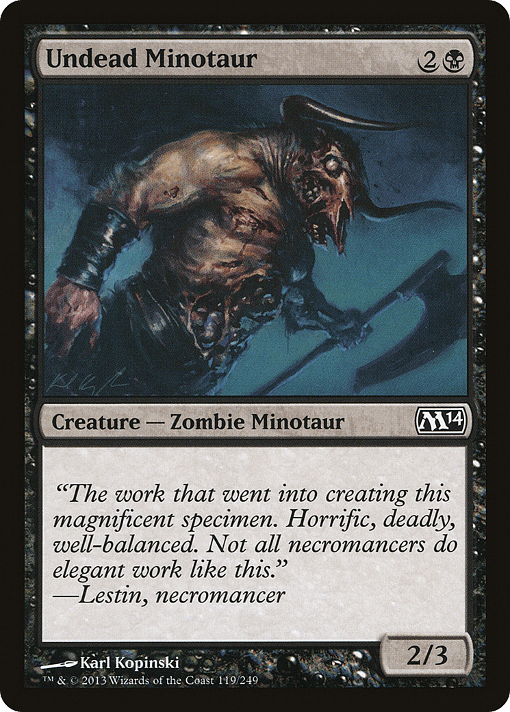 Undead Minotaur [Magic 2014] Foil