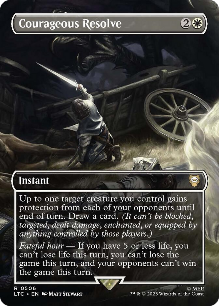 Courageous Resolve (Borderless) [The Lord of the Rings: Tales of Middle-Earth Commander] Foil