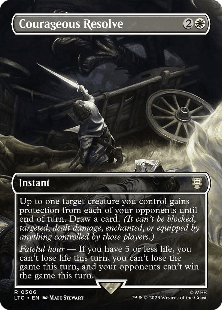 Courageous Resolve (Borderless) [The Lord of the Rings: Tales of Middle-Earth Commander] Foil