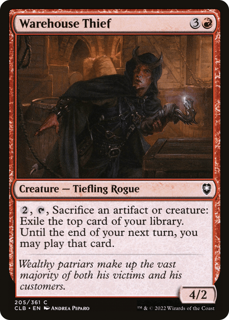 Warehouse Thief [Commander Legends: Battle for Baldur's Gate] Foil