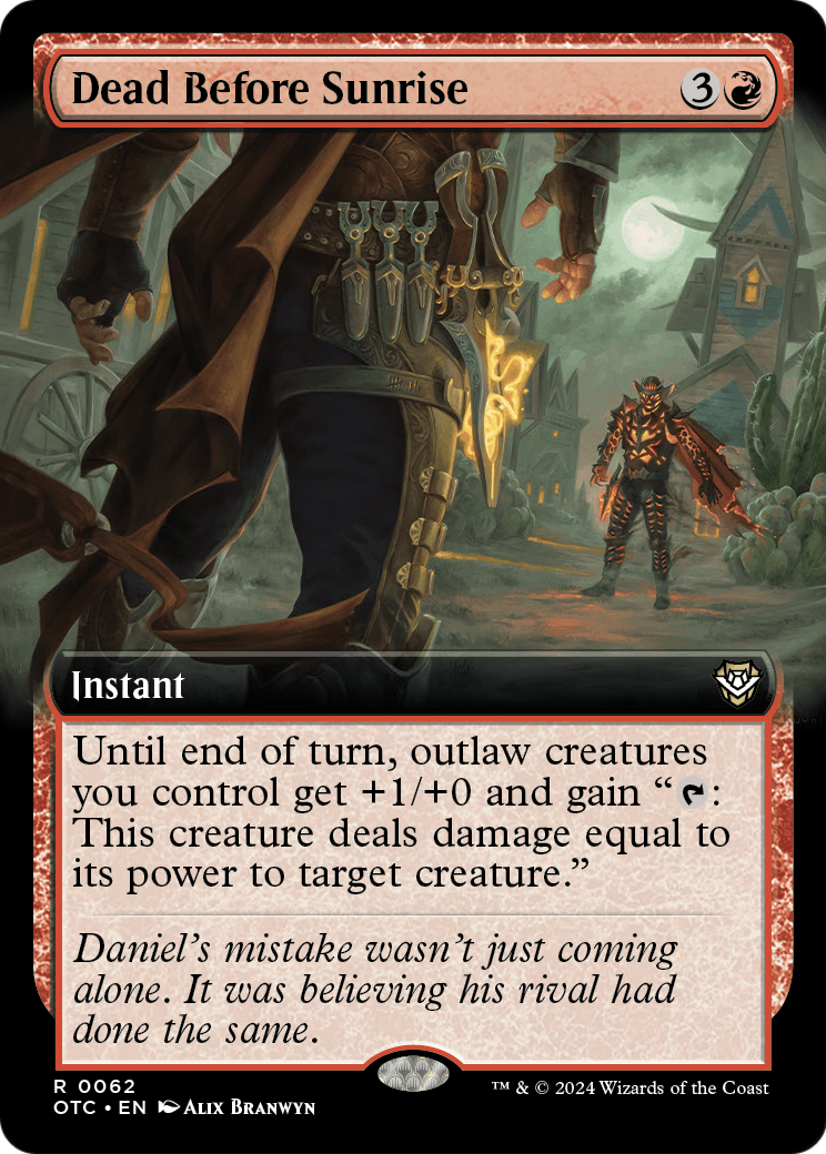 Dead Before Sunrise (Extended Art) [Outlaws of Thunder Junction Commander] Foil