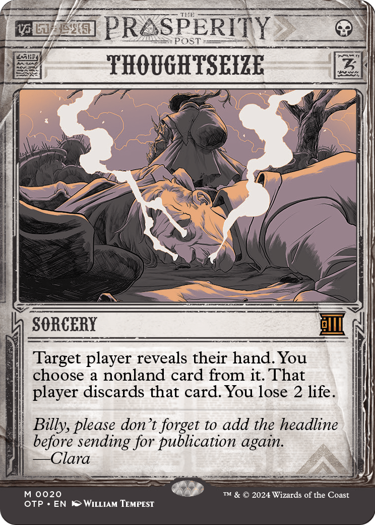 Thoughtseize [Outlaws of Thunder Junction: Breaking News]