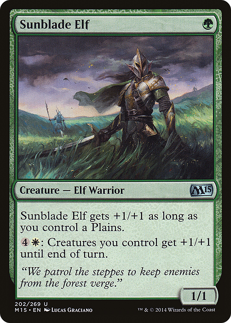 Sunblade Elf [Magic 2015] Foil