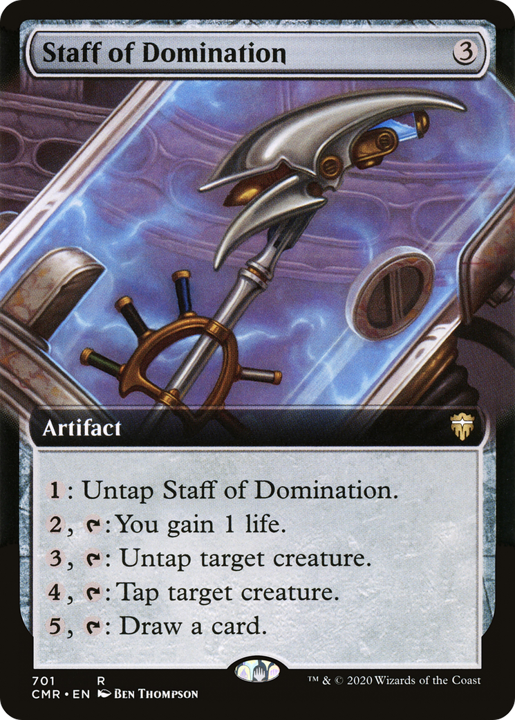 Staff of Domination (Extended Art) [Commander Legends] Foil