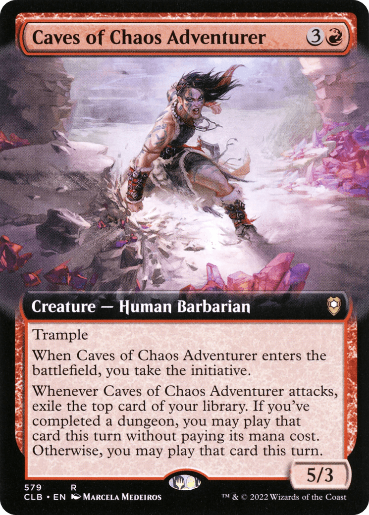 Caves of Chaos Adventurer (Extended Art) [Commander Legends: Battle for Baldur's Gate] Foil