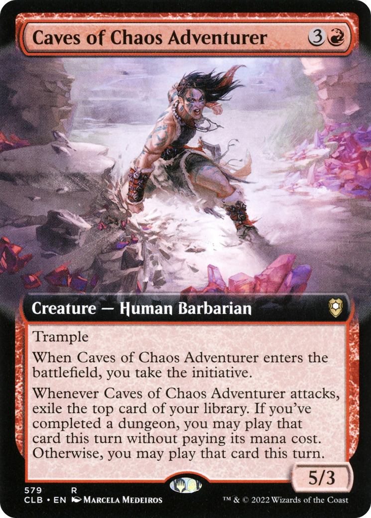 Caves of Chaos Adventurer (Extended Art) [Commander Legends: Battle for Baldur's Gate] Foil