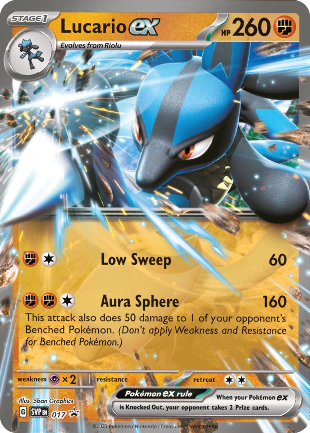 Lucario ex 017- SV Scarlet & Violet Promo Cards Holofoil