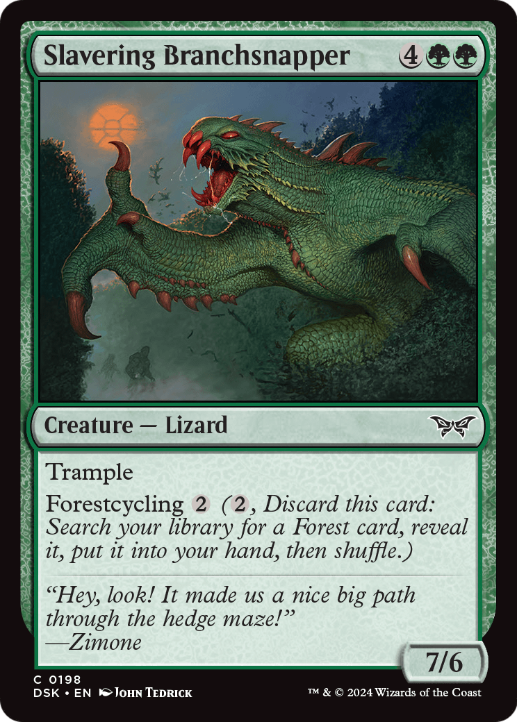 Slavering Branchsnapper [Duskmourn: House of Horror] Foil