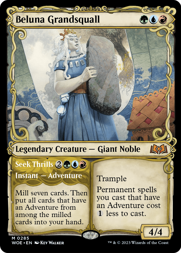 Beluna Grandsquall // Seek Thrills (Showcase) [Wilds of Eldraine] Foil