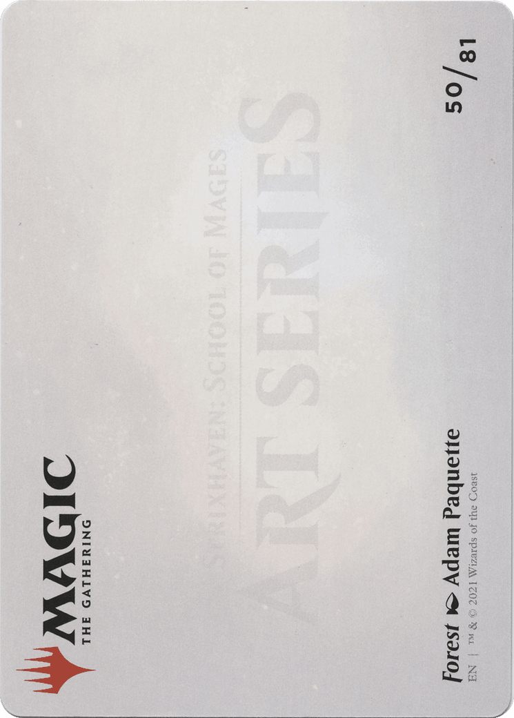 Forest // Forest (ASTX-050) - Strixhaven Art Series (Borderless) Foil