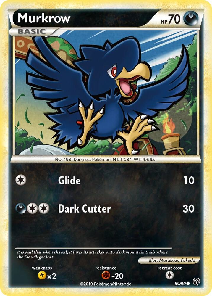 Murkrow 59/90 (Undaunted)  - Reverse Holofoil