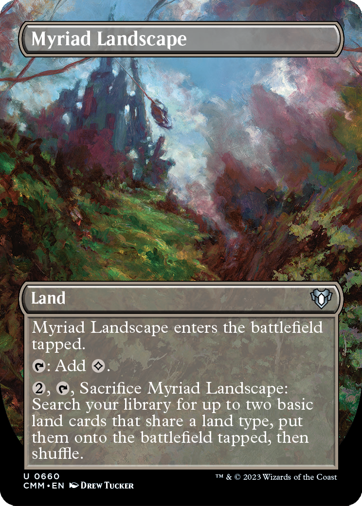 Myriad Landscape (Borderless Alternate Art) [Commander Masters] Foil
