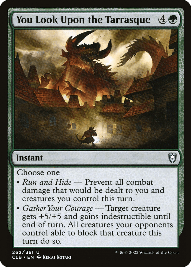 You Look Upon the Tarrasque [Commander Legends: Battle for Baldur's Gate] Foil