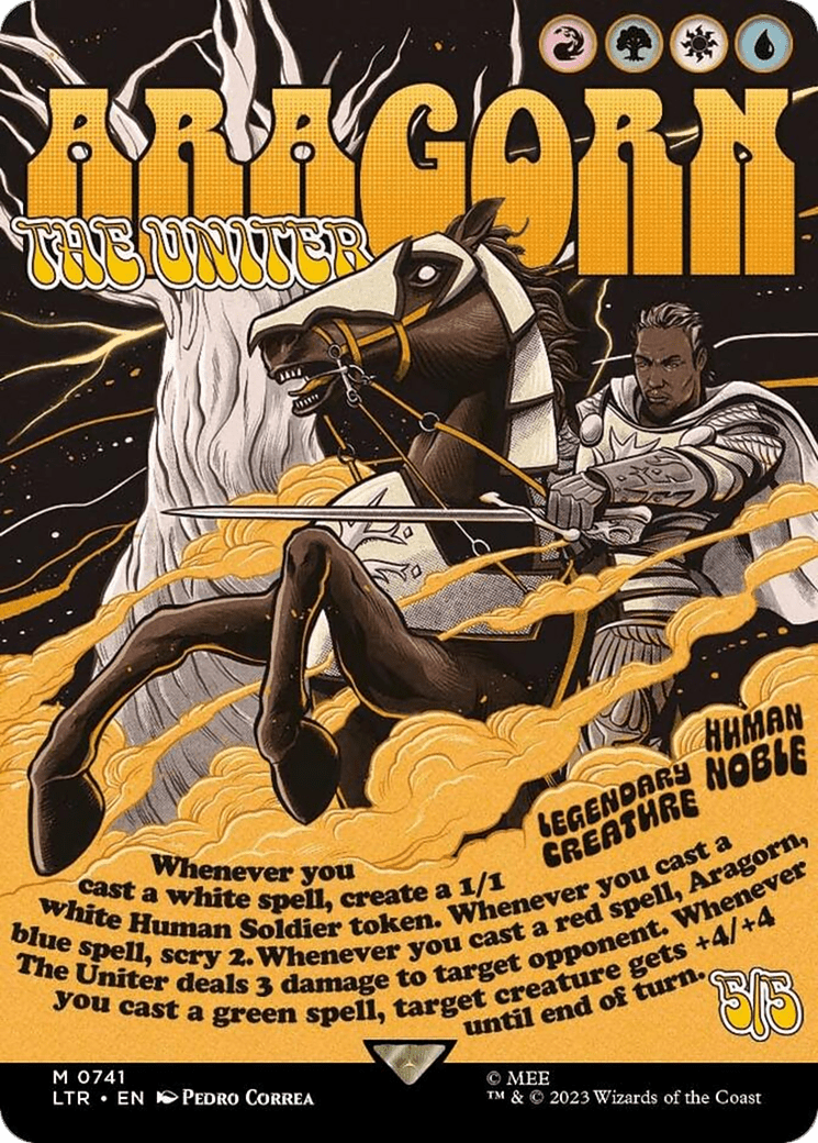 Aragorn, the Uniter (Borderless Poster) [The Lord of the Rings: Tales of Middle-Earth] Foil
