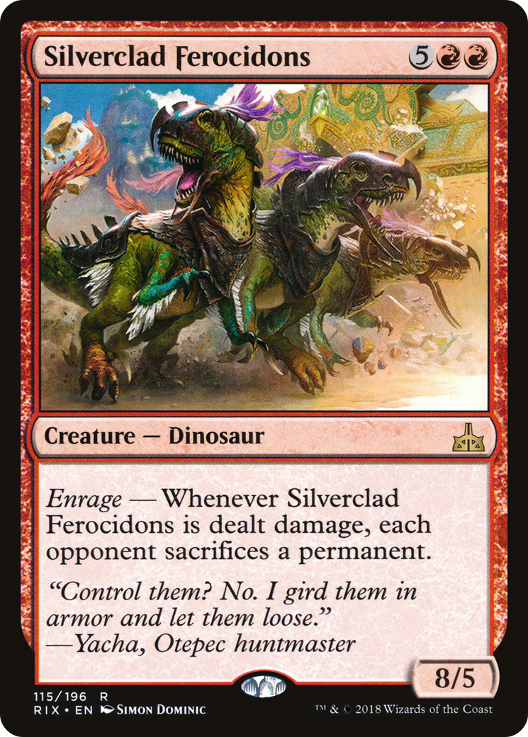 Silverclad Ferocidons [Rivals of Ixalan] Foil