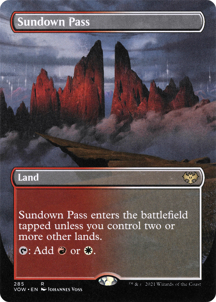 Sundown Pass (Borderless Alternate Art) [Innistrad: Crimson Vow] Foil