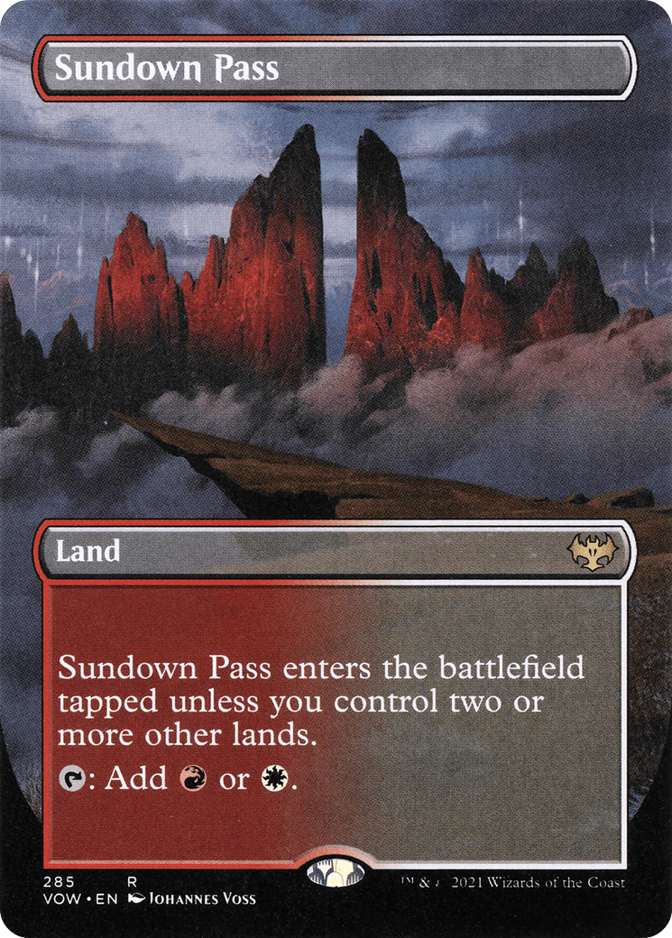 Sundown Pass (Borderless Alternate Art) [Innistrad: Crimson Vow] Foil