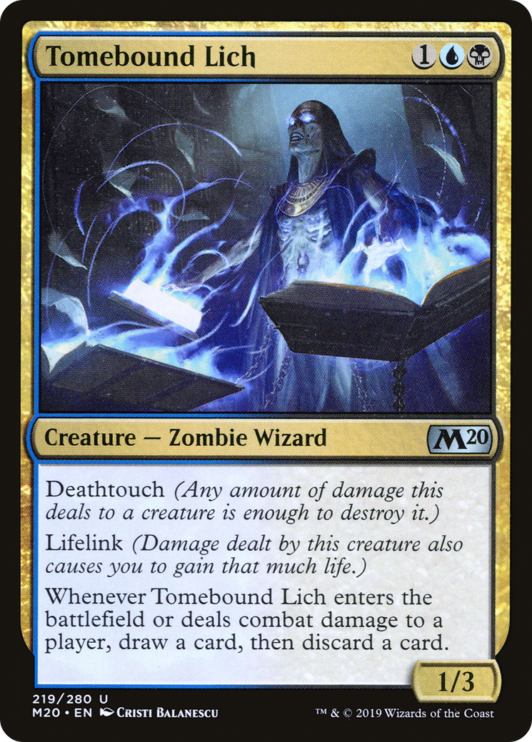 Tomebound Lich [Core Set 2020] Foil