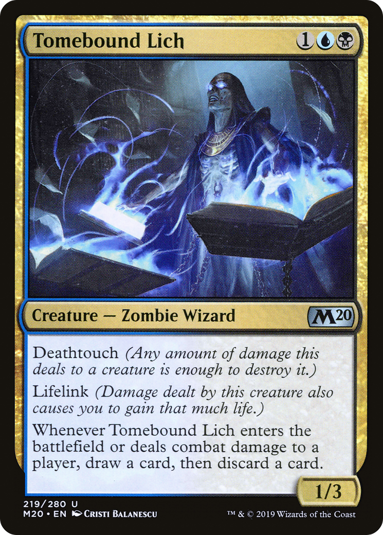 Tomebound Lich [Core Set 2020] Foil