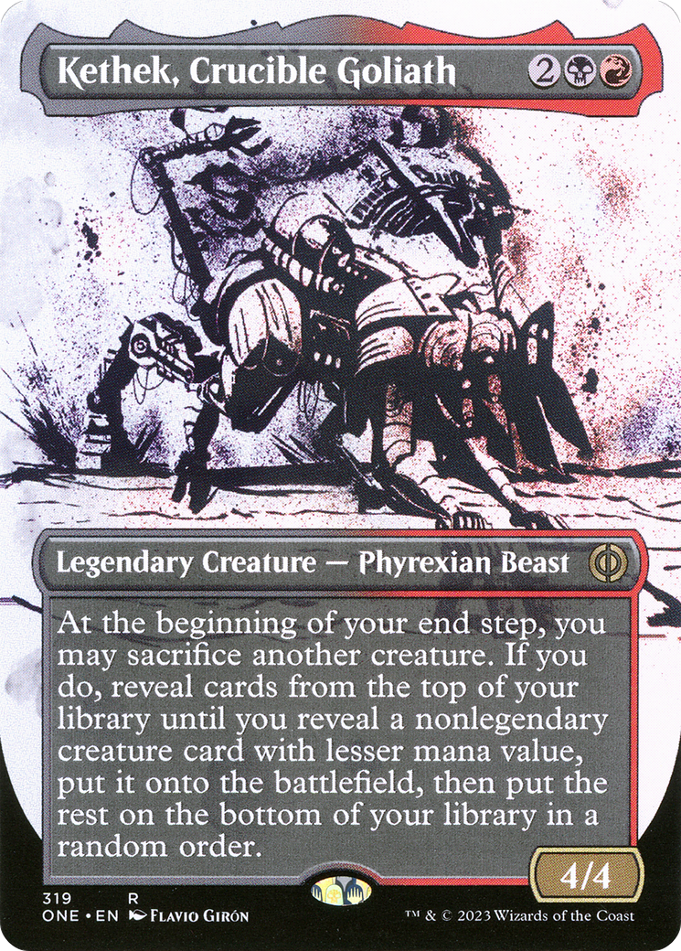 Kethek, Crucible Goliath (Borderless Ichor) [Phyrexia: All Will Be One] Foil