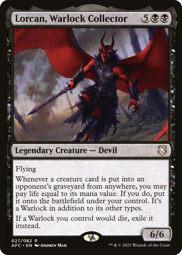 Lorcan, Warlock Collector [Dungeons & Dragons: Adventures in the Forgotten Realms Commander]
