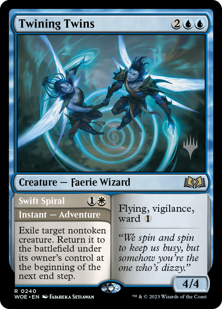 Twining Twins // Swift Spiral (Promo Pack) [Wilds of Eldraine Promos] Foil