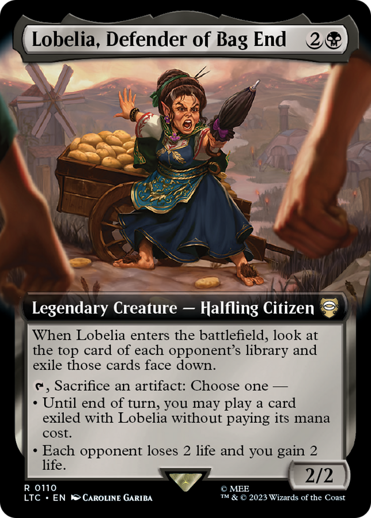 Lobelia, Defender of Bag End (110) [Tales of Middle-earth Commander] : (Extended Art) Foil