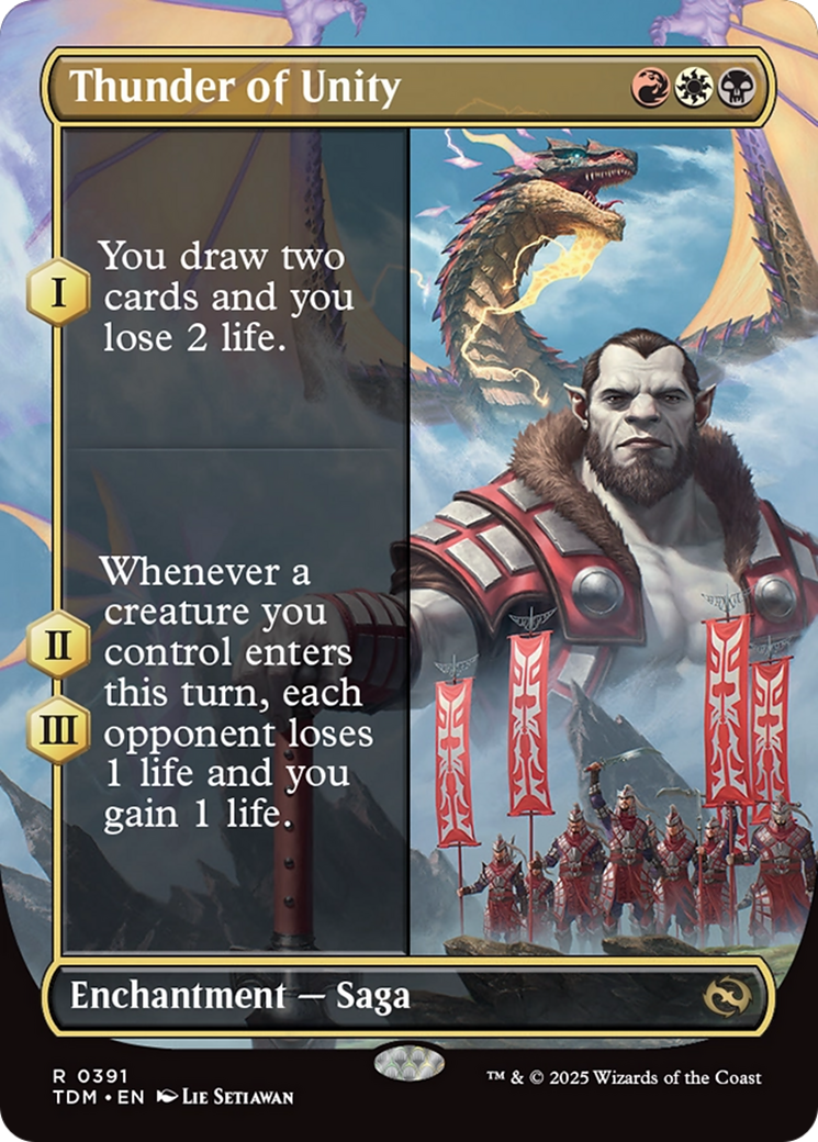 Thunder of Unity (Borderless) (391) [Tarkir: Dragonstorm]