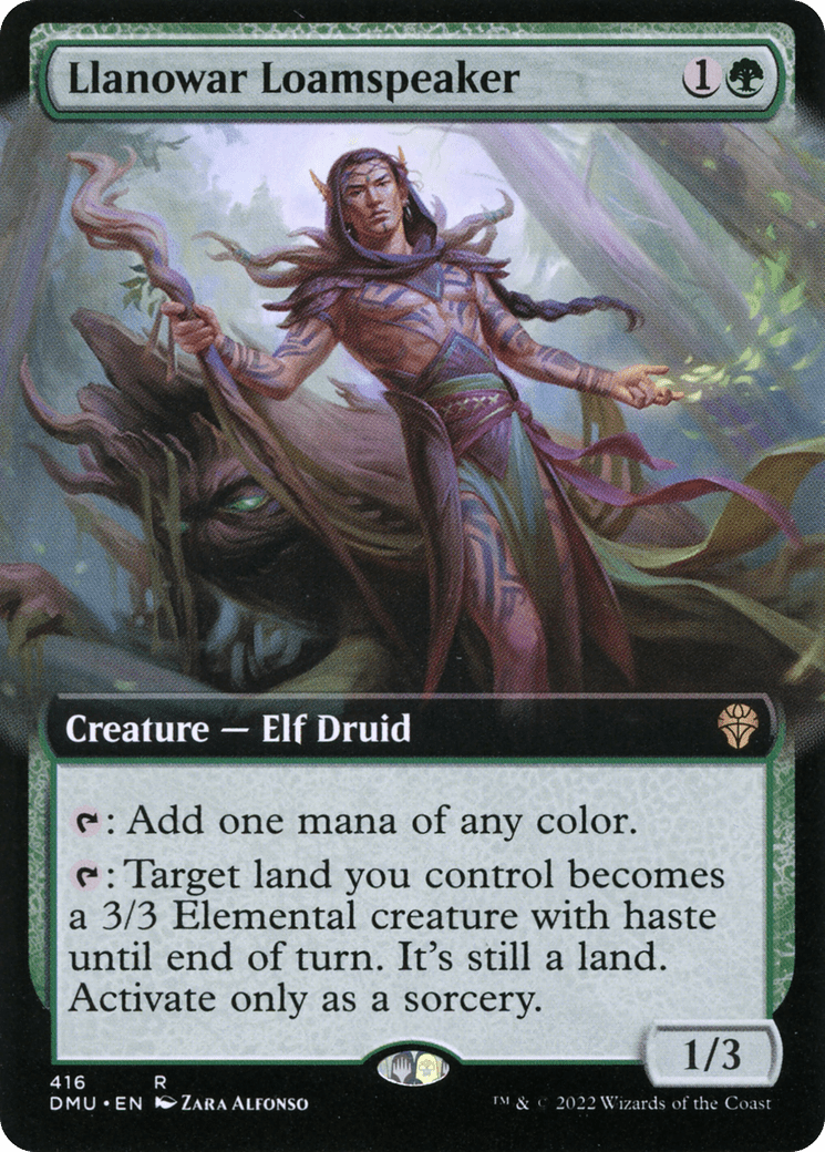 Llanowar Loamspeaker (Extended Art) [Dominaria United]