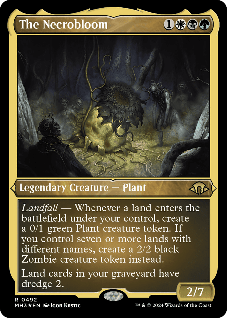 The Necrobloom (MH3-492) - Modern Horizons 3 Etched Foil