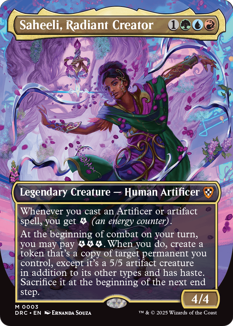 Saheeli, Radiant Creator (Borderless) (-003) [Commander: Aetherdrift]