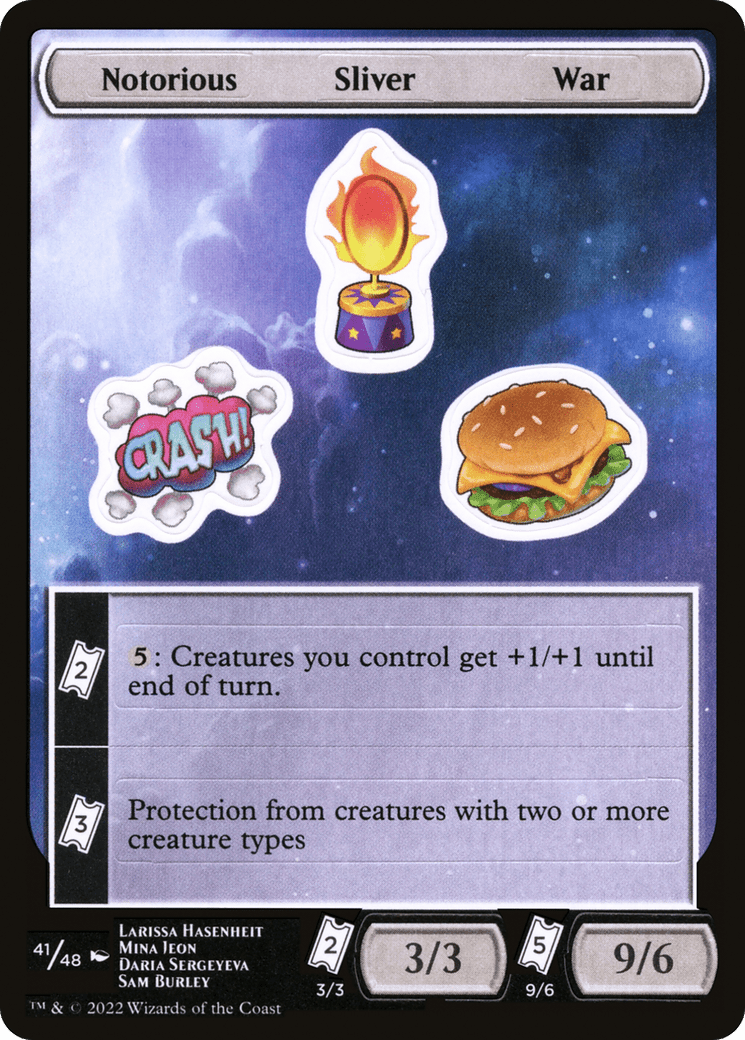 Notorious Sliver War (041) [Unfinity Sticker Sheets]  Foil