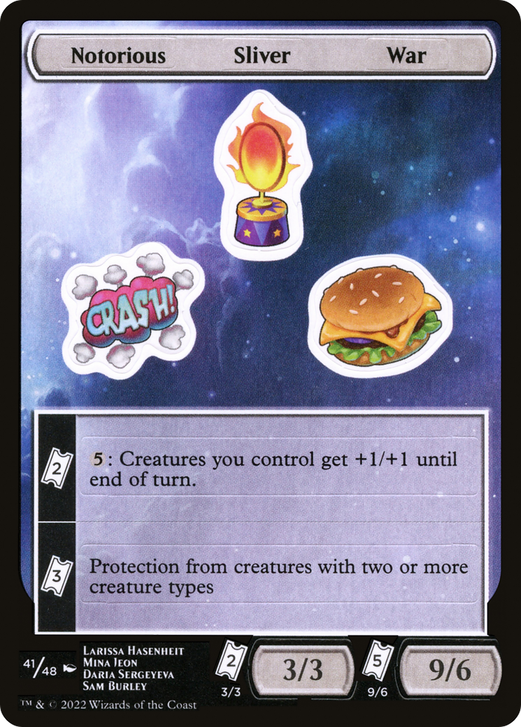 Notorious Sliver War [Unfinity Stickers] Foil