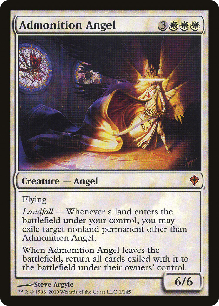 Admonition Angel [Worldwake] Foil