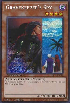 Gravekeeper's Spy (PSR) (SBC2-ENF10) - Speed Duel: Battle City Finals 1st Edition